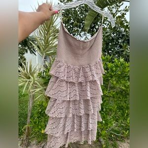 Strapless dress, casual or night out | Lace Layering